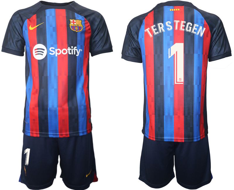 Men 2022-2023 Club Barcelona home blue 1 Soccer Jersey